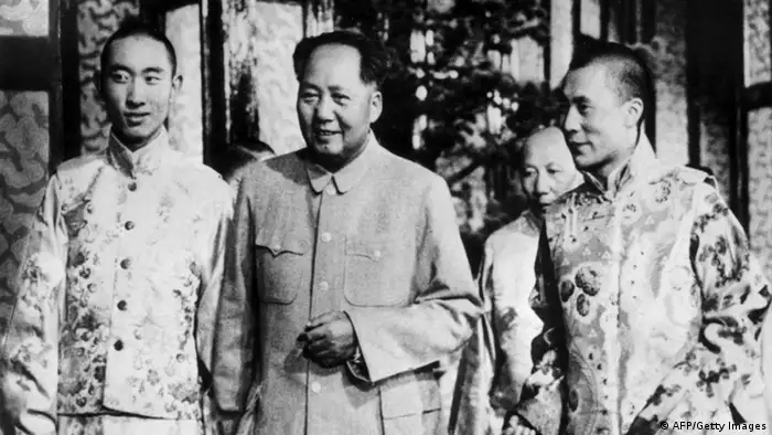 Der Dalai Lama, Mao Tse-Tung und der Panchen Lama 1956