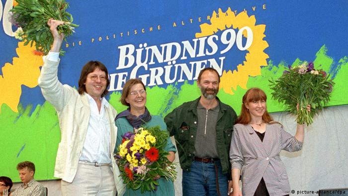 La dirección unificada del Partido Verde alemán recién seleccionada en 1993