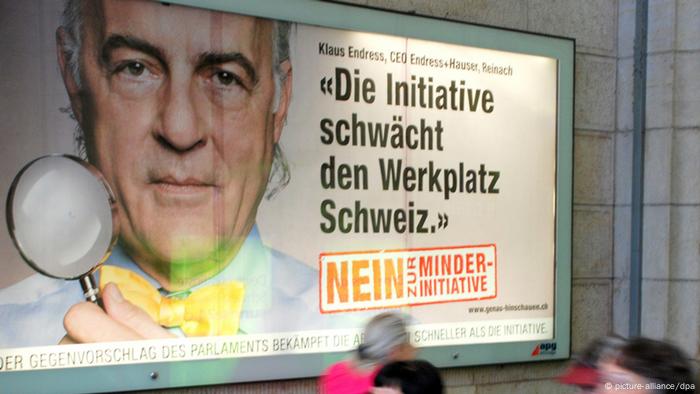 Schweizer Volksentscheid Minder-Initiative Manager Gehalt
