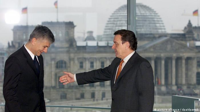 Ζόραν Τζίντζιτς, Γκέρχαρντ Σρέντερ το 2001