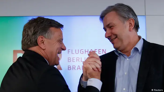 Ex-BER-Chef Hartmut Mehdorn und Ex-Bürgermeister von Berlin Klaus Wowereit