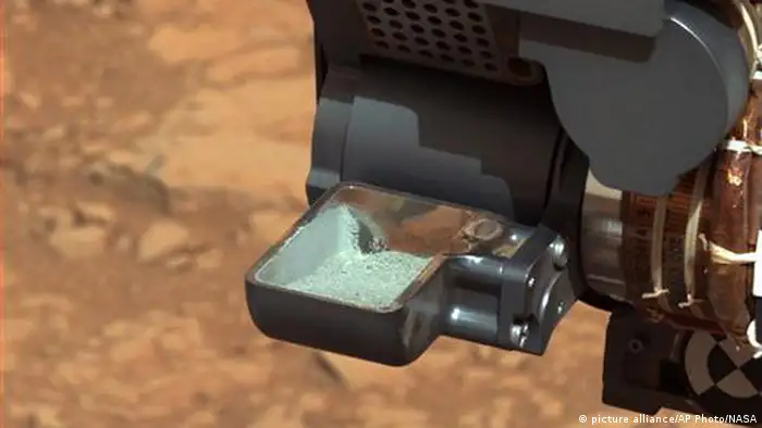 Gesteinsprobe von der Mars-Bohrung.
(AP Photo/NASA) 