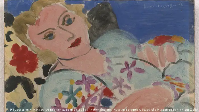 Ausschnitt aus : Henri Matisse Die bestickte grüne Bluse, 1936