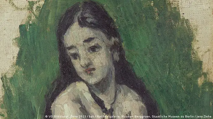 Ausschnitt aus : Paul Cézanne Junges Mädchen mit offenem Haar, um 1873/1874