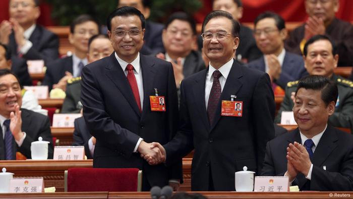 Li Keqiang neuer Ministerpräsident China mit Wen Jiabao