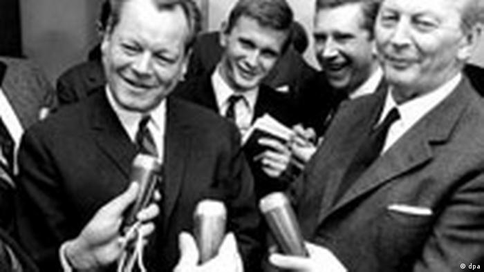 Grand coalition: Kurt Georg Kiesinger and Willy Brandt (dpa)