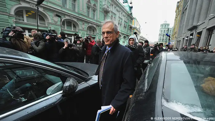 Cypriot Finance Minister Michael Sarris leaves the Russian Finance Ministry in Moscow on March 20, 2013. Sarris said he was off to a very good start in seeking Russia's assistance after his island's rejection of the terms of an EU bailout that slapped a painful levy on bank accounts. AFP PHOTO / ALEXANDER NEMENOV (Photo credit should read ALEXANDER NEMENOV/AFP/Getty Images)