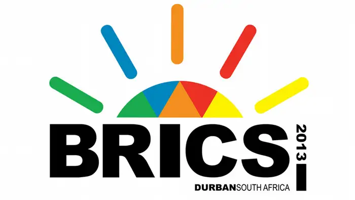 BRICS Logo vom kommenden Gipfel in Durban Südafrika März 2013
