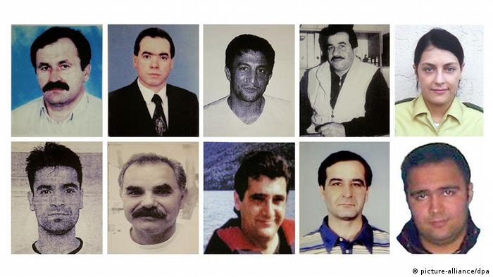 Porträtfotos der zehn Neonazi-Mordopfer, Gedenkveranstaltung