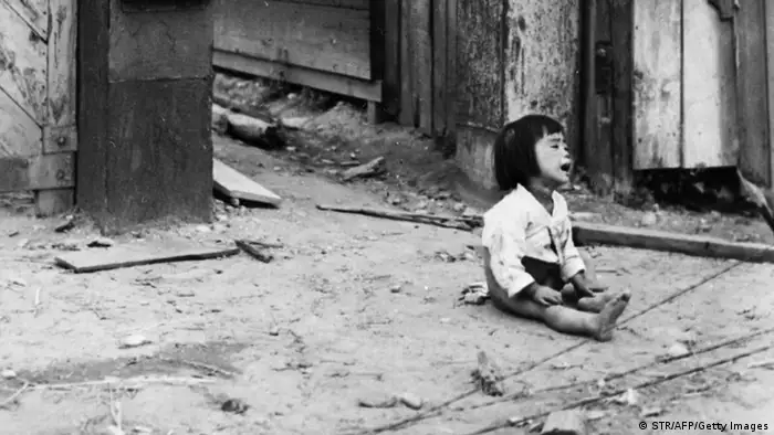 Korea Krieg 1950 Kind verlassen in Inchon