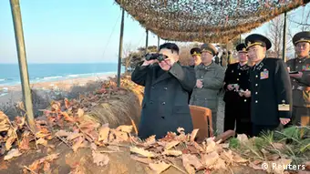 Kim Jong Un Beobachtung Übung Armee Nordkorea