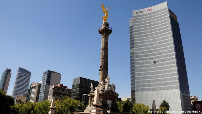 Mexico City Bankengebäude, Bank, Statue El Angel