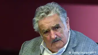 Uruguayan President Jose Mujica takes part in the Unions and Progressist Parties International Forum organized by the Friedrich Ebert Foundation, in Montevideo on April 4, 2013. AFP PHOTO / Daniel CASELLI (Photo credit should read DANIEL CASELLI/AFP/Getty Images)
