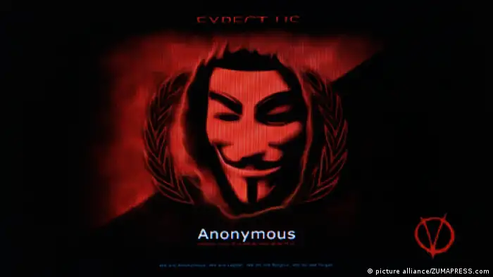 Feb. 3, 2012 - Athens, Greece - Greek Ministry of Justice hacked by Anonymous Hacker Angriff Webseite Anonymus