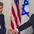 US Secretary of State John Kerry, left, and Israeli Prime Minister Benjamin Netanyahu shake hands (AP Photo/Paul J. Richards, Pool) pixel Schlagworte