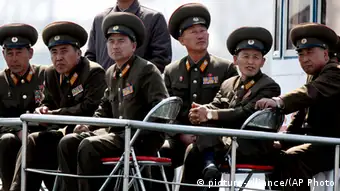 Nordkorea Offiziere auf Sightseeing