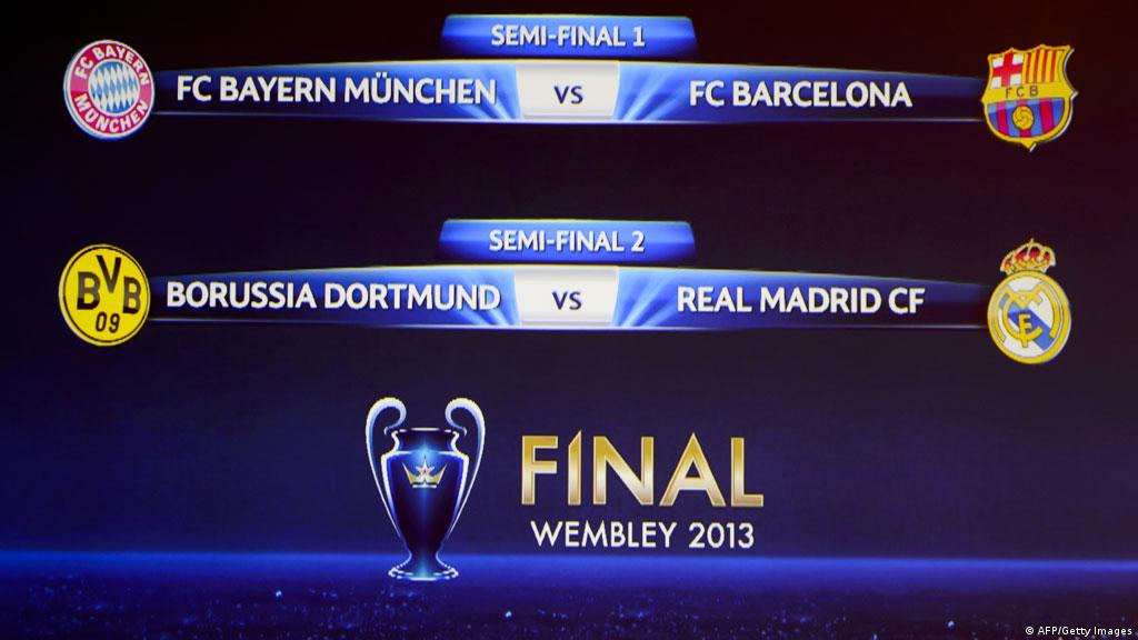 Champions League Semis Bayern Munich Vs Barcelona Dortmund Vs Real Madrid News Dw 12 04 13