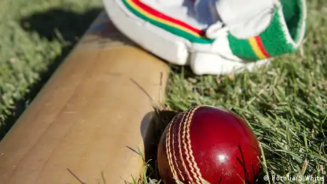 Symbolbild Cricket Ball Schläger und Handschuh