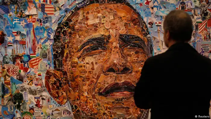 Artwork 'Obama' by Vik Munoz, Bildergalerie Art Cologne 2013
REUTERS/Ina Fassbender 