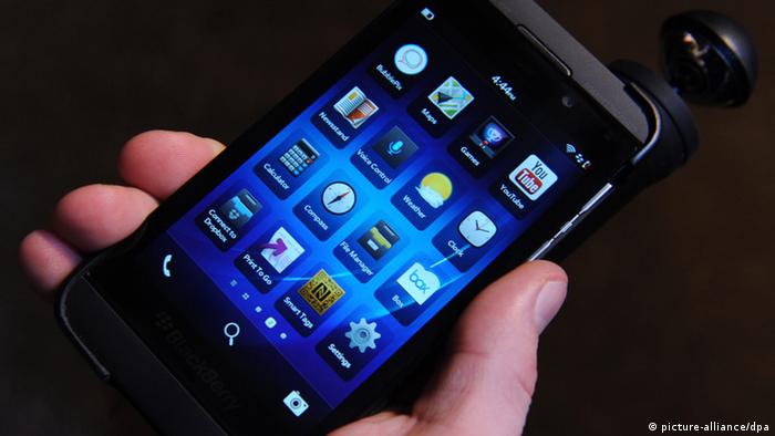 Экран смартфона Blackberry