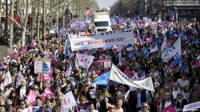 Paris Proteste Gleichgeschlechtliche Ehe Gesetz