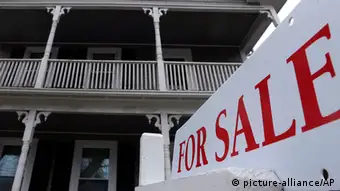 USA Immobilienmarkt Haus zum Verkauf Schild