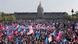 Thousands of gay marriage opponents wave pink, blue and white flags as they take part in the "Manif pour Tous" (Demonstration for All) protest march against France's planned legalisation of same-sex marriage near the Invalides in Paris, April 21, 2013. France's lower house of parliament prepares for a final vote on the law Tuesday, which will legalise gay marriage and give gay and lesbian couples adoption rights. REUTERS/Jacky Naegelen (FRANCE - Tags: CIVIL UNREST POLITICS SOCIETY) Thousands of gay marriage opponents wave pink, blue and white flags as they take part in the "Manif pour Tous" (Demonstration for All) protest march against France's planned legalisation of same-sex marriage near the Invalides in Paris, April 21, 2013. France's lower house of parliament prepares for a final vote on the law Tuesday, which will legalise gay marriage and give gay and lesbian couples adoption rights. REUTERS/Jacky Naegelen (FRANCE - Tags: CIVIL UNREST POLITICS SOCIETY)
