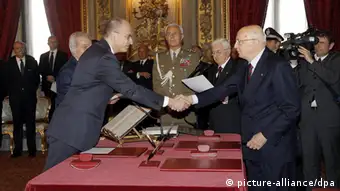 Italien Enrico Letta wird als Ministerpräsident vereidigt