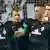 Werders Marko Arnautovic (2.v.r) bejubelt seinen Treffer zum 0:1 gegen mit Eljero Elia (l), Aaron Hunt und Nils Petersen (r). (Foto: Peter Steffen dpa/lni)