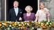 King Willem-Alexander of the Netherlands, his mother Princess Beatrix of the Netherlands (C) and wife Queen Maxima sing the national anthem as they greet the crowd on April 30, 2013 gathered on Dam Square from the balcony of the Royal Palace in Amsterdam, following the official abdication ceremony. AFP PHOTO / PATRIK STOLLARZ (Photo credit should read PATRIK STOLLARZ/AFP/Getty Images) King Willem-Alexander of the Netherlands, his mother Princess Beatrix of the Netherlands (C) and wife Queen Maxima sing the national anthem as they greet the crowd on April 30, 2013 gathered on Dam Square from the balcony of the Royal Palace in Amsterdam, following the official abdication ceremony. AFP PHOTO / PATRIK STOLLARZ (Photo credit should read PATRIK STOLLARZ/AFP/Getty Images)