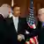 President Barack Obama watches as Israeli Prime Minister Benjamin Netanyahu and Palestinian President Mahmoud Abbas shake hands (AP Photo/Charles Dharapak, File)