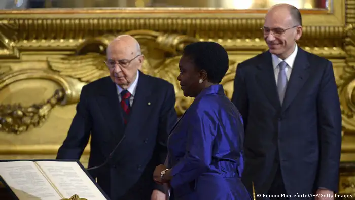 Cecile Kyenge, l'ex ministre de l'intégration italienne, a subi d'innombrables insultes racistes