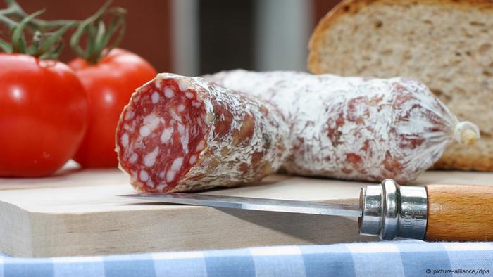 Salami Brot Messer Tomate NEU