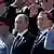 Владимир Путин и Дмитрий Медведев на военном параде в Москве 9 мая 2013 года