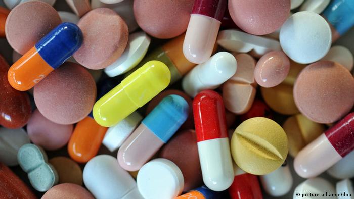 A pile of colorful pills.