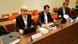 Defence lawyers Anja Sturm (L) Wolfgang Stahl and Wolfgang Heer (R) sit at their desk before proceedings are resumed in the trial of Beate Zschaepe and four others involving neo-Nazi racist murders, in Munich May 14, 2013. The trial against a previously unknown neo-Nazi cell, the National Socialist Underground (NSU), which is accused of murdering nine Turkish and Greek immigrants and a policewoman from 2000 to 2007, resumed on Tuesday. The focus of the trial is 38-year-old woman, Beate Zschaepe, who is accused of being an NSU founder member and faces charges of complicity in the murders, two bombings in Cologne and 15 bank robberies. Four suspected male accomplices are also on trial. The existence of the NSU emerged in November 2011 after Uwe Boehnhardt and Uwe Mundlos of the NSU were found dead in a burnt-out mobile home and the third Zschaepe, gave herself in to police. REUTERS/Kai Pfaffenbach (GERMANY - Tags: CRIME LAW) Defence lawyers Anja Sturm (L) Wolfgang Stahl and Wolfgang Heer (R) sit at their desk before proceedings are resumed in the trial of Beate Zschaepe and four others involving neo-Nazi racist murders, in Munich May 14, 2013. The trial against a previously unknown neo-Nazi cell, the National Socialist Underground (NSU), which is accused of murdering nine Turkish and Greek immigrants and a policewoman from 2000 to 2007, resumed on Tuesday. The focus of the trial is 38-year-old woman, Beate Zschaepe, who is accused of being an NSU founder member and faces charges of complicity in the murders, two bombings in Cologne and 15 bank robberies. Four suspected male accomplices are also on trial. The existence of the NSU emerged in November 2011 after Uwe Boehnhardt and Uwe Mundlos of the NSU were found dead in a burnt-out mobile home and the third Zschaepe, gave herself in to police. REUTERS/Kai Pfaffenbach (GERMANY - Tags: CRIME LAW)