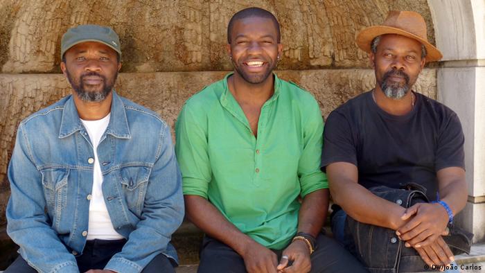 Atores africanos a viver e trabalhar em Portugal: da esquerda para a direita, Ângelo Torres, Matamba Joaquim e Daniel Martinho