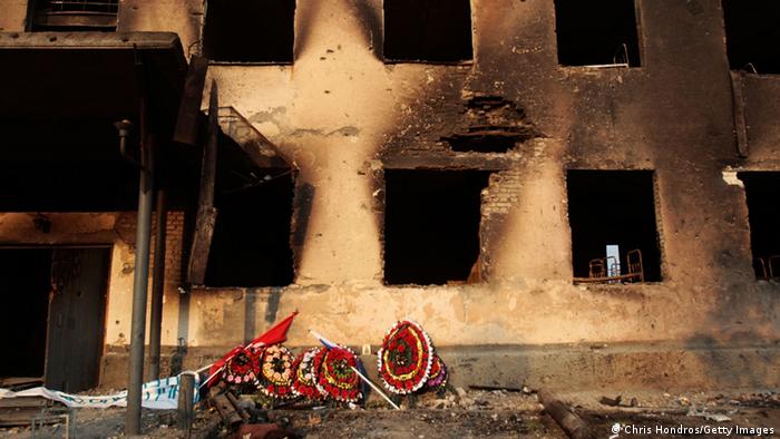 Разрушенное здание в Цхинвале (фото из архива)