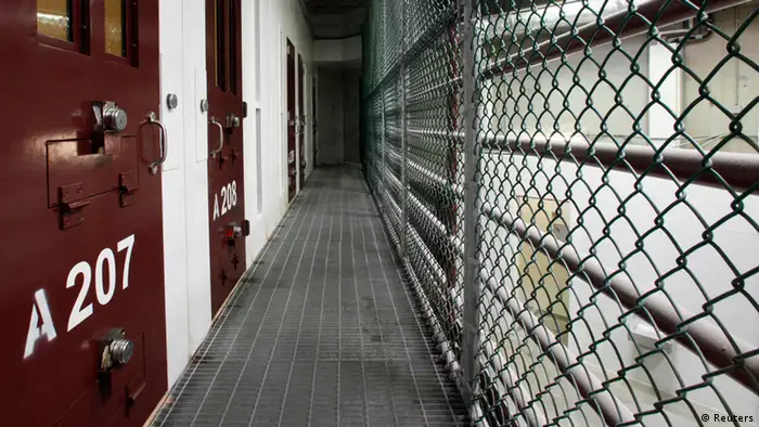 The interior of an unoccupied communal cellblock is seen at Camp VI, a prison used to house detainees at the U.S. Naval Base at Guantanamo Bay in this March 5, 2013 file photo. It's been dubbed the most expensive prison on Earth and President Barack Obama cited the cost this week as one of many reasons to shut down the detention center at Guantanamo Bay, which burns through some $900,000 per prisoner annually. REUTERS/Bob Strong/Files (CUBA - Tags: CRIME LAW MILITARY POLITICS)