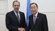 In this handout picture taken on February 16, 2012, Russian Foreign Minister Sergei Lavrov (L) shakes hands with United Nations Secretary General Ban Ki-Moon during a UN meeting on drugs in Afghanistan which gathered officials from some 55 countries, at the Hofburg Palace in Vienna. The UN chief urged Afghanistan to make fighting drug trafficking a priority as opium harvests soar in the world's top producer, and said the world must help in the effort. AFP PHOTO / UN / MARK GARTEN RESTRICTED TO EDITORIAL USE - MANDATORY CREDIT 'AFP PHOTO / UN / MARK GARTEN' - NO MARKETING NO ADVERTISING CAMPAIGNS - DISTRIBUTED AS A SERVICE TO CLIENTS (Photo credit should read MARK GARTEN/AFP/Getty Images) In this handout picture taken on February 16, 2012, Russian Foreign Minister Sergei Lavrov (L) shakes hands with United Nations Secretary General Ban Ki-Moon during a UN meeting on drugs in Afghanistan which gathered officials from some 55 countries, at the Hofburg Palace in Vienna. The UN chief urged Afghanistan to make fighting drug trafficking a priority as opium harvests soar in the world's top producer, and said the world must help in the effort. AFP PHOTO / UN / MARK GARTEN RESTRICTED TO EDITORIAL USE - MANDATORY CREDIT 'AFP PHOTO / UN / MARK GARTEN' - NO MARKETING NO ADVERTISING CAMPAIGNS - DISTRIBUTED AS A SERVICE TO CLIENTS (Photo credit should read MARK GARTEN/AFP/Getty Images)