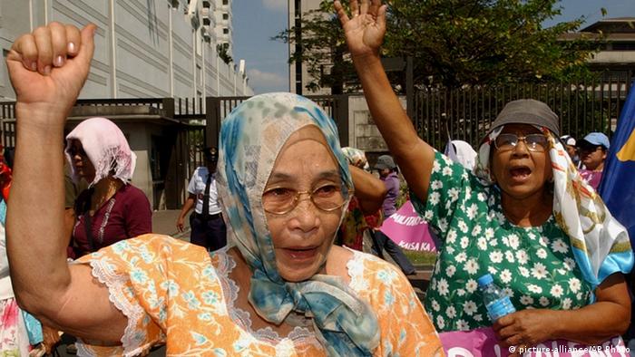 Protest ehemaliger Trostfrauen Japans in Manila Philippinen