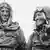 Sardar Tenzing Norgay, right, of Nepal and Edmund P. Hillary of New Zealand, left, show the kit they wore when conquering the world's highest peak, the Mount Everest, on May 29, at the British Embassy in Katmandu, capital of Nepal, on June 26, 1953. Edmund Hillary, with Sherpa Tenzing Norgay, reached the 29,035-foot summit of Everest on May 29, 1953, becoming the first person to stand atop the world's highest mountain. Hillary died Jan. 11, 2008 of a heart attack at age 88. (AP Photo)