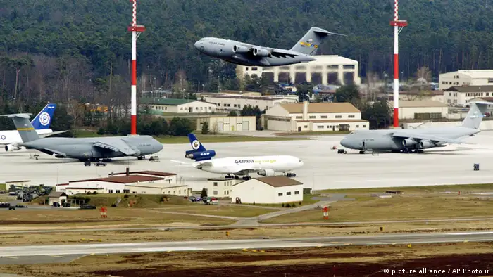 US Air Base Ramstein on April 3, 2003. The German government has a list of more than 400 overflights and landings by planes suspected of being used by the CIA, a magazine reported Saturday, Dec. 3, 2005, prompting an opposition party to demand that it seek a