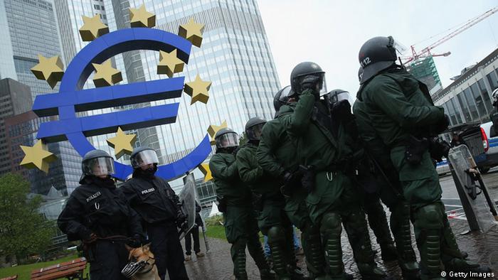 Акция протеста во Франкфурте