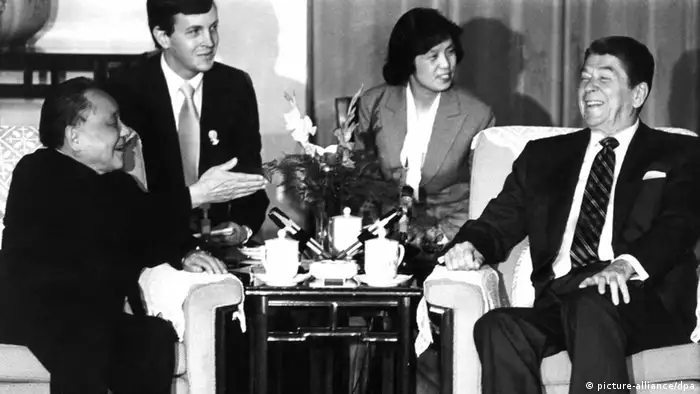 China USA Gipfeltreffen Ronald Reagan und Deng Xiaoping 1984