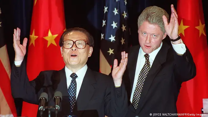 China USA Gipfeltreffen Bill Clinton und Jiang Zemin 