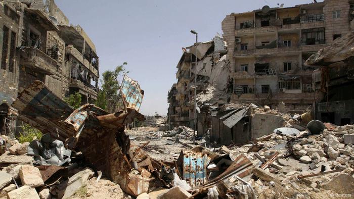 Zerstörte Gebäude und Straßen in Aleppo (Foto: Reuters)
