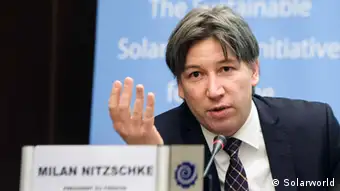 Milan Nitzschke , Konzernsprecher von Solarworld