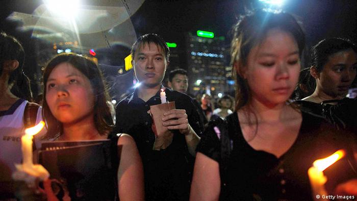 Hong Kong Gedenken an die Tienanmen Opfer 04.06.2013