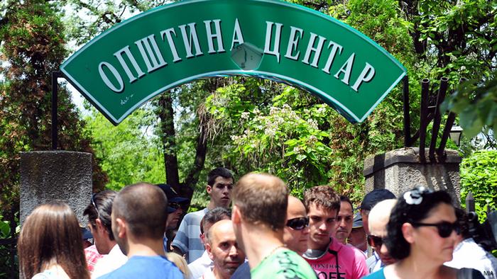 Mazedonien Proteste im Zentrum von Skopje Kirche